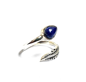 Sterling Silver Natural Lapis Gemstone Handmade <b>Ring</b> <b>Adjustable</b> Lapis Silver 925 <b>Ring</b> Jewelry Wholesale Indian Gemstone <b>Ring</b> - Product Image 2