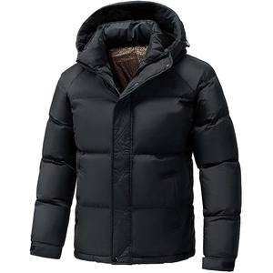 Hood Men Bubble Puffer Coat Diseño de invierno Moda a prueba de viento Abrigo impermeable Custom Puffer Cotton Fleece Solid Winter - Product Image 3