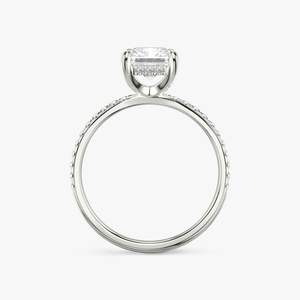 Anillo de Compromiso Tishya con Halo de Diamantes de Plata 925 y Moissanita Radiante - Product Image 3