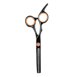 Tijeras de adelgazamiento del cabello de pulido de espejo de acero inoxidable, suministros de salón de belleza, tijera de adelgazamiento con anillo de goma - Product Image 5