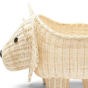 Panier de rangement pour jouets de lion pour enfants en gros, design élégant en rotin tressé, fait à la main, écologique, organisateur de chambre d'enfant - Product Image 4