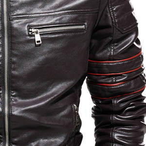 เสื้อแจ็คเก็ตหนังผู้ชาย คุณภาพพรีเมียม สำหรับขี่มอเตอร์ไซค์ พร้อมซิป สำหรับการขับขี่ท่องเที่ยวและสวมใส่ในชีวิตประจำวัน - Product Image 5