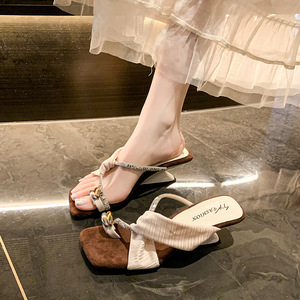 Sandales à talons hauts pour femmes de haute qualité, en cuir véritable, polyvalentes, confortables et décontractées - Product Image 3