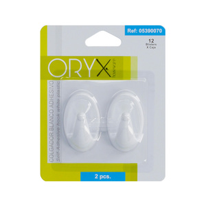 Oryx Gancio Adesivo Grande Bianco (Confezione Blister da 2) - Product Image 5