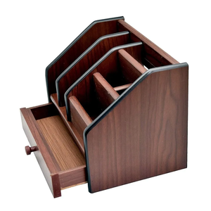 Nouveau décor de table multifonctionnel fournitures de bureau en bois faites à la main organisateur de bureau Design de mode stylo rotatif - Product Image 4