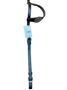 Brida de caballo de cuero genuino occidental marrón de alta calidad con cabezal de logotipo personalizado de liberación rápida para montar a caballo - Product Image 2