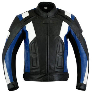 Chaqueta de Cuero para Hombre, Invierno, Cuello Alto, Cierre Frontal, Mangas Ajustables, Costuras Reforzadas, Transpirable, Secado Rápido, Práctica - Product Image 1