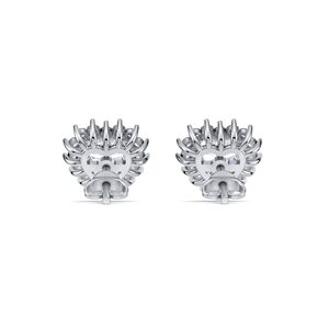 Boucles d'oreilles clous en diamant taille cœur 1 carat avec halo, en argent sterling massif 925, à visser, certifiées IGI, plaquées rhodium, cadeau d'anniversaire - Product Image 2