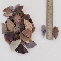 Pointes de flèche en agate jaspe indienne naturelle semi-précieuse, faites à la main, de 1 pouce, pour la chasse, le tir à l'arc et la décoration intérieure - Vente en gros