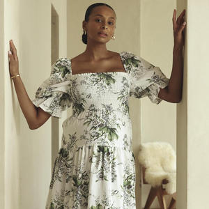 Vestido de Maternidad Corto con Mangas Cortas para Mujer, Estilo 2025, Mono de Gasa Tejida Transpirable para Lactancia, Ropa de Embarazo, Nuevo Estilo - Product Image 6