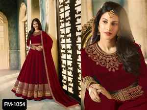 Ropa india y pakistaní Heavy Rangoli con bordado de trabajo de codificación Anarkali Vestidos para funciones de boda y Festival - Product Image 2