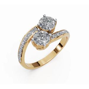 Anillo de diamante cultivado en laboratorio con brillo atemporal de Miranda en oro amarillo, rosa y blanco de 9k, 14k y 18k, joyería de compromiso elegante y sostenible - Product Image 5