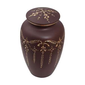 Elegante urna de cremación con diseño floral, recuerdo conmemorativo decorativo y funcional para cenizas humanas - Product Image 5