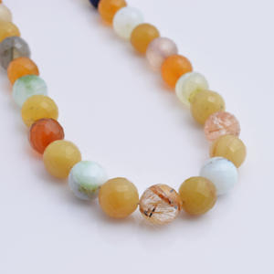 Gemas Mixtas Naturales, Bolas Facetadas de 8mm a 9mm, Naturales, para la Elaboración de Joyería Fina - Product Image 1