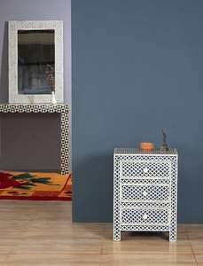 Meuble de rangement élégant en os incrusté, design unique, fait main, décoration d'intérieur, disponible au prix direct usine - Product Image 4