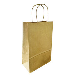 Hot Selling 100% Virgin Kraft <b>Paper</b> <b>Bags</b> with Twisted Handle Recyclable Craft Shopping Gift <b>Bags</b> Customizable with Your Logo - Product Image 1