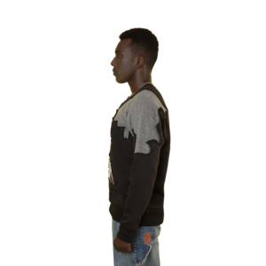 เสื้อสเวตเชิ้ตคอกลมพิมพ์ลายฤดูหนาวขายส่ง สีพื้น คุณภาพ 100% แขนยาวแบบสั่งทำพร้อมปักลายสำหรับผู้ชาย - Product Image 4