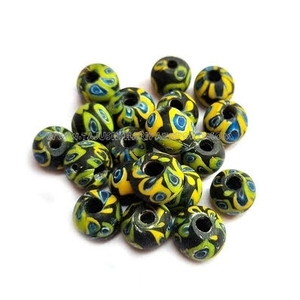 Direct Manufacturer Wholesale 14mm Black Round Shape Glass Millefiori <b>Beads</b> for Jewelry Making Multicolor Bulk Purchasing - Product Image 2