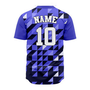 Maillot de baseball unisexe personnalisable, imprimé par transfert thermique, design de personnage, respirant, évacuant l'humidité, tissu 100% polyester - Product Image 2