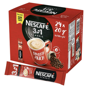 Nescafé 3 en 1 Sachets de mélange de café instantané – Mélange crémeux au sucre prêt à boire - Product Image 1