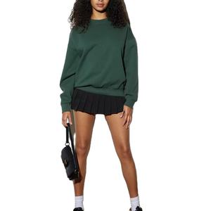 Sweat-shirt à fermeture éclair longue en coton 100% pour femmes, imprimé, tissé, couleur personnalisée, respirant, décoration à trous, décontracté, best-seller - Product Image 6