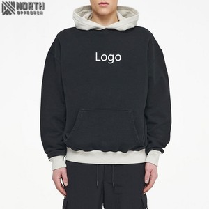 100% coton mode luxe coupe régulière pull à capuche Streetwear avant épais poids lourd hommes à capuche 180gsm séchage rapide - Product Image 1