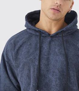 Sudaderas con capucha orgánicas personalizadas de lavado ácido informal para hombre, el mejor precio, 100% básicos de algodón sólido para la temporada de invierno, talla XL, cuello con capucha 6XL - Product Image 6