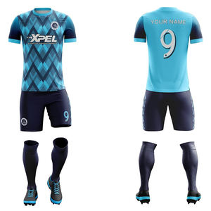 Maillot de football unisexe personnalisé dégradé de couleur à séchage rapide vêtements de football hauts et chemises ensembles meilleur prix vente en gros - Product Image 3