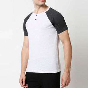 Nouveautés T-shirts d'été pour hommes à séchage rapide Vêtements de fitness Nouvelle mode en coton et polyester aux couleurs unies en vente - Product Image 5