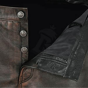 Pantalon en cuir léger pour hommes en vente Vêtements décontractés Pantalon en cuir pour hommes de qualité supérieure - Product Image 6