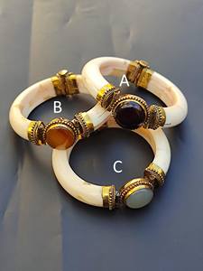 Brazalete Ajustable Hecho a Mano, Estilo Vintage, Ecológico, con Huesos, Imitación Antigua, Moderno, de la Marca India Rani Industries - Product Image 3