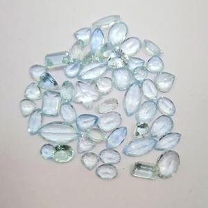 พลอยอะความารีนแท้ 100% ทรงกลม 12 มม. แบบหลังแบน สำหรับทำเครื่องประดับ ขายส่งจำนวนมาก - Product Image 3