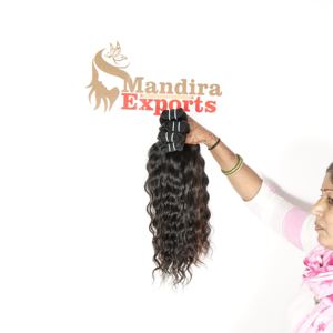 Supermáquina vietnamita, doble trama, visón virgen, tejido sin procesar, paquetes ondulados, extensiones de cabello humano indio Remy - Product Image 1