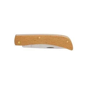 Coltello Tascabile Sostenibile in Legno FSC e Acciaio Inossidabile, Design Compatto per Campeggio all'Aperto - Utensili Ecologici - Product Image 4