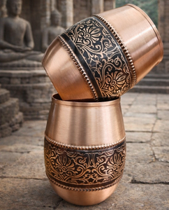 Gobelet en cuivre pour vin, tasse en cuivre pour l'eau, tasse en cuivre ayurvédique, récipient en cuivre pour détoxifier l'eau, mug en cuivre pour cocktails - Product Image 5