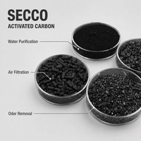 Charbon actif granulaire en vrac SECCO de haute qualité, pureté 99,9 %, adsorbant pour produits chimiques de blanchiment de l'huile
