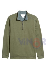Vêtements de luxe de haute qualité pour hommes Design personnalisé 100% coton Pull à fermeture éclair à manches longues Sweatshirts à prix abordable - Product Image 5