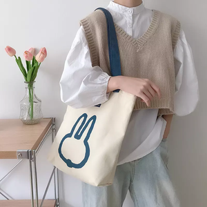 กระเป๋าผ้าใบผ้าฝ้ายออกแบบได้ตามต้องการกระเป๋าช้อปปิ้งพิมพ์โลโก้กระเป๋าสะพายไหล่นำกลับมาใช้ใหม่ได้ - Product Image 4