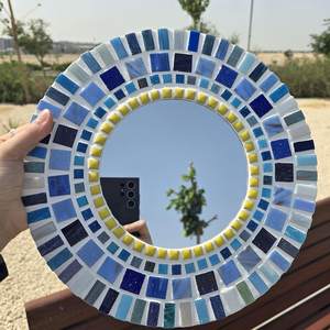 Silver <b>mosaic</b> <b>mirror</b>,round <b>mosaic</b> <b>mirror</b> - Product Image 2