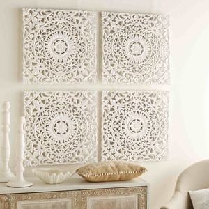 Tête de lit Mandala King en bois sculpté - Product Image 5