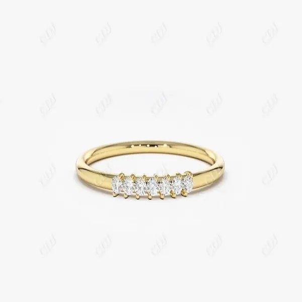 Fede nuziale minimalista con diamante naturale anello impilabile minimale abbigliamento quotidiano produttore di anelli per l'anniversario di diamanti genuini in India
