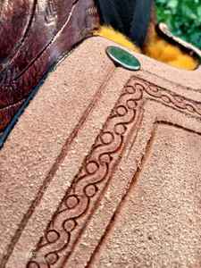 ADEEFA, sillín de doma de calidad superior de cuero marrón hecho a mano, cómodo estilo occidental inglés, suministro de fábrica para montar a caballo - Product Image 4