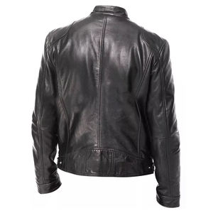 Chaquetas de motorista de cuero de alta calidad con logotipo personalizado para hombres y mujeres, chaquetas de motorista de cuero desgastado - Product Image 6