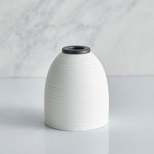 Modern White Ribbed <b>Vase</b> Style Incense Burner Minimalist Home Decor Western Design For Gifting And Home Decor Use - Product Image 1