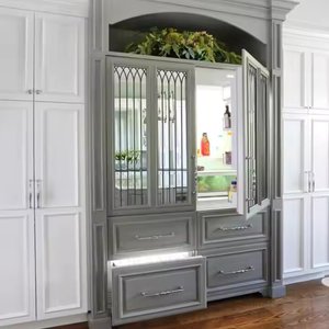 Modern European Design Smart Wood Cabinet With <b>Matt</b> <b>Lacquer</b> Finish Complete Kitchen Cabinetry Solution - Product Image 2