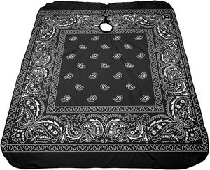 Capa de peluquero para corte de pelo de hombre, poliéster antiestático, diseñador profesional, Paisley negro, tamaño de Color personalizable, peluquero - Product Image 1