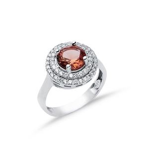 Bague en grappe de sultanite à coupe ronde Double pavé CZ Surround plaqué rhodium changement de couleur en gros bijoux en argent sterling 925 - Product Image 3