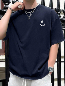 เสื้อยืดคุณภาพสูง ผ้าคอตตอนหนานุ่ม พิมพ์ลายกราฟิกได้ตามต้องการ เสื้อยืดโอเวอร์ไซส์สำหรับผู้ชาย - Product Image 3