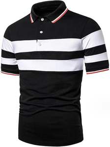 เสื้อโปโลผ้าคอตตอนคุณภาพสูงสำหรับผู้ชายเสื้อโปโลลำลองแบบปักโลโก้ระบายอากาศได้ดีวัสดุผ้าใบ - Product Image 2