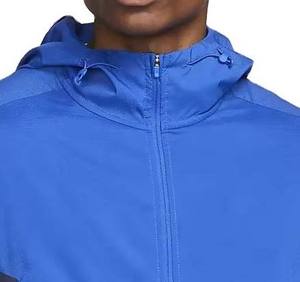 Chaqueta Cortavientos Vintage para Hombre 2025 OEM, Transpirable, Talla Grande, Brillante, de Nailon Azul Reflectante, Informal, Personalizada - Product Image 5